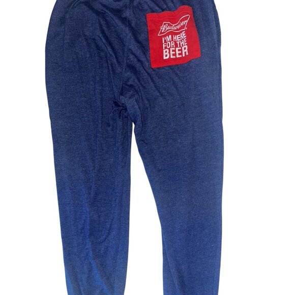 Budweiser King Of Beers Sweatpants Adult XL Blue Lounge Pants PJs Athleisure - Picture 5 of 9